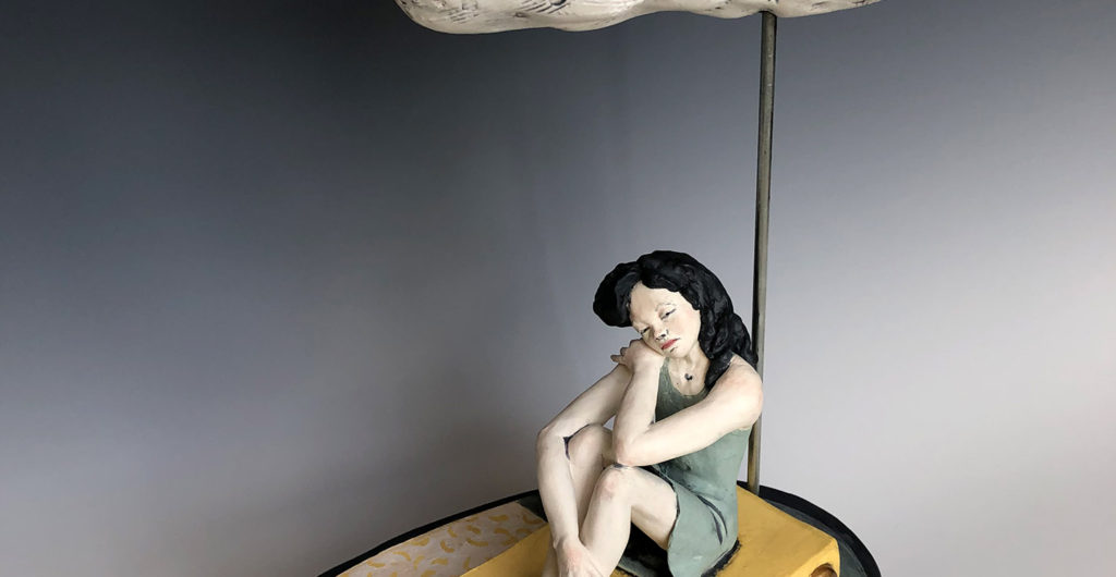 Loneliness-detail Figurative Sculpture by Edrian Thomidis