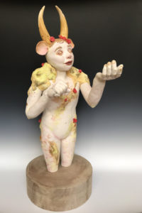 The Seer - Figurative Ceramic Sculpture by Edrian Thomidis