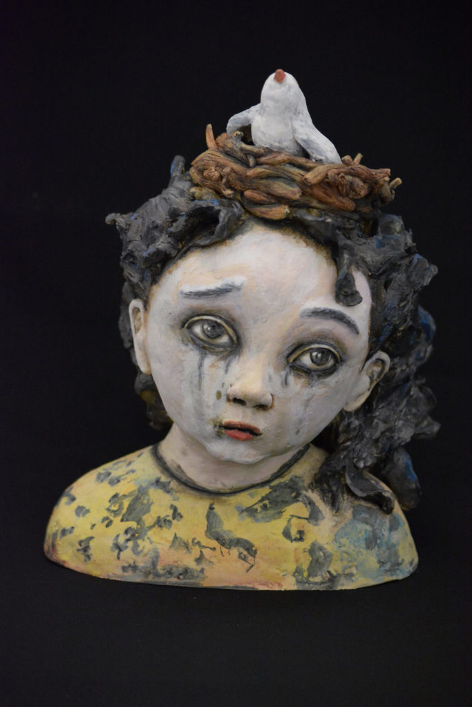 Head - Figurative Ceramic Sculpture by Edrian Thomidis