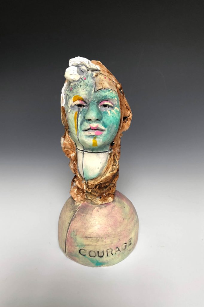 Courage - Contemporary Ceramic Figure by Edrian Thomidis