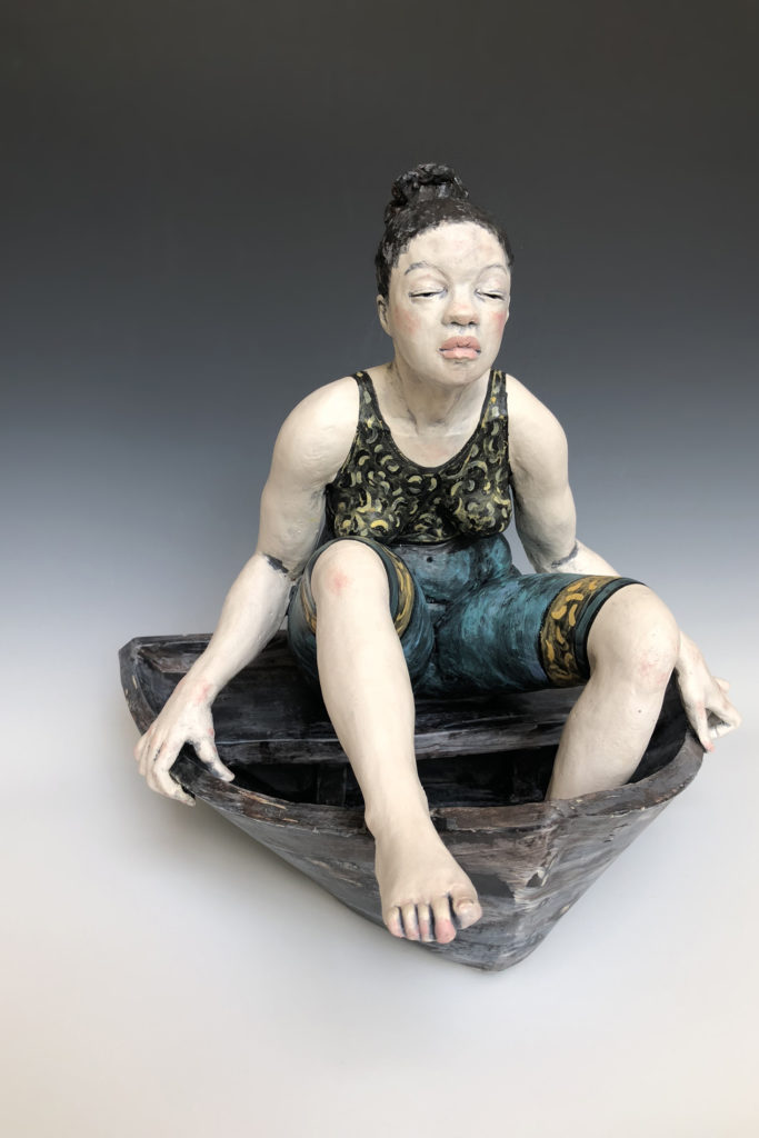 Journey - Figurative Ceramic Sculpture by Edrian Thomidis