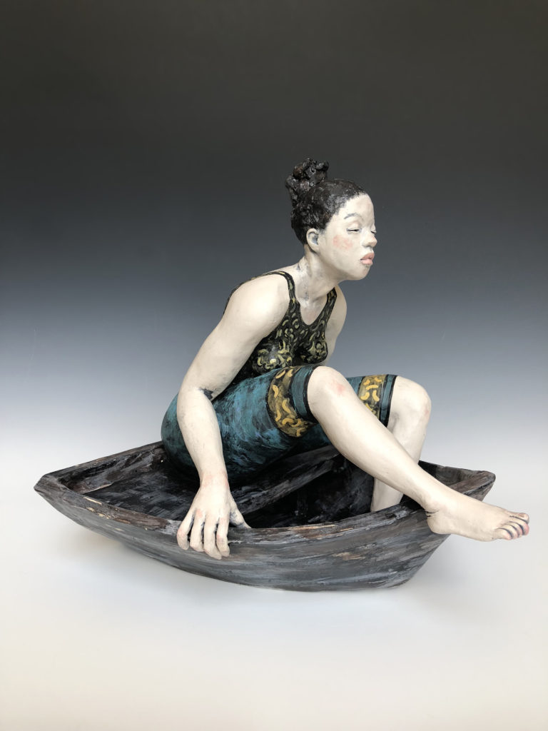 journey - Figurative Ceramic Sculpture by Edrian Thomidis