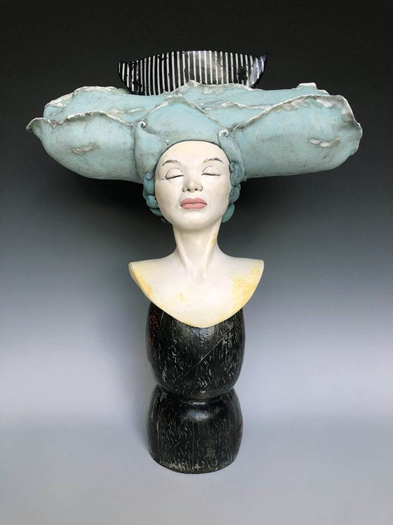 Subconscious - Figurative Ceramic Sculpture by Edrian Thomidis